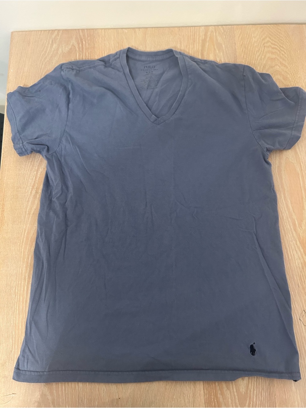 Polo by Ralph Lauren Womens V-Neck Tee in Slate Blue